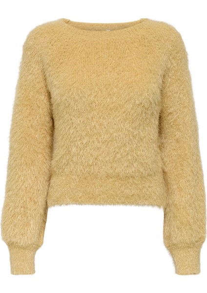 Onllulu Regular Fit Bisiklet Yaka Örme Kazak Bayan Kazak 15350650