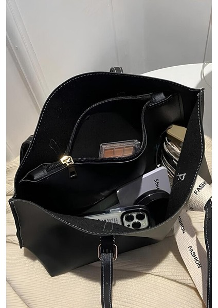 Fularlı Büyük Boy Kadın Omuz Çantası