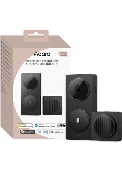 Akıllı Görüntülü Kapı Zili Hub G410 Siyah CH-C09D-S (Apple Home Destekli)