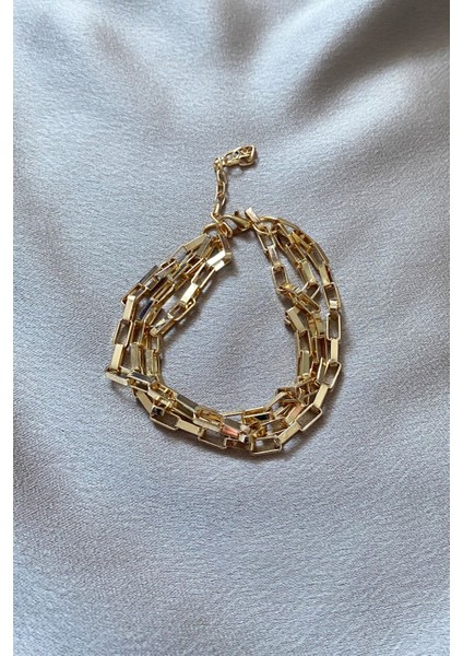 Üç Sıralı Geometrik Zincir Bileklik fiyatları