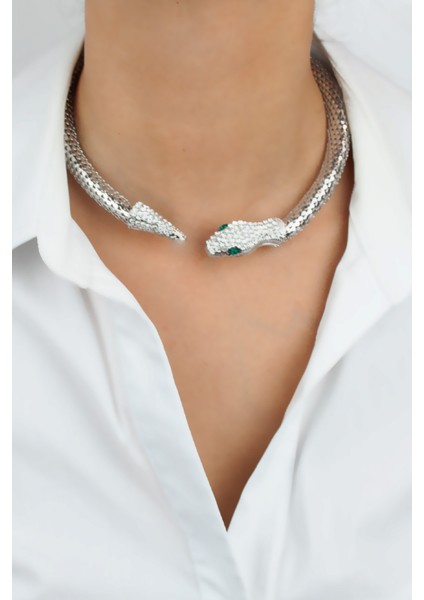 Zirkon Taşlı Yılan Figür Kolye fiyatları