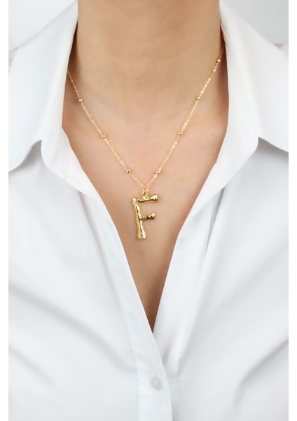 Ince Zincir Harf Kolye F Harfi fiyatları