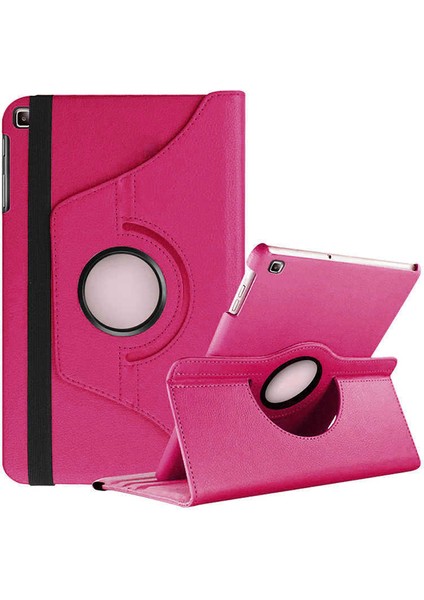 Galaxy Tab A 10.1 (2019) T510 Uyumlu Spıa Dönebilen Standlı Kılıf-Pembe Koyu