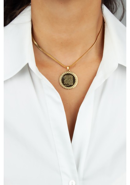 Ayetel Kürsi Çelik Kolye