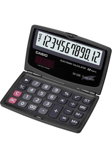 SX-220 Siyah Cep Tipi Hesap Makinesi