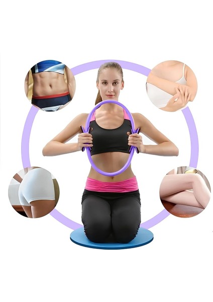 40 cm Pilates Çemberi Deluxe Tutamaçlı Plates Ring Circle Egzersiz Cemberi