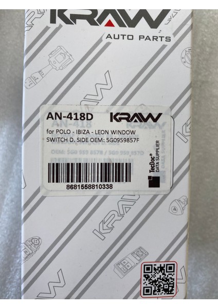 Seat Leon Sol Ön Cam Düğmesi 5G0959857F modelleri