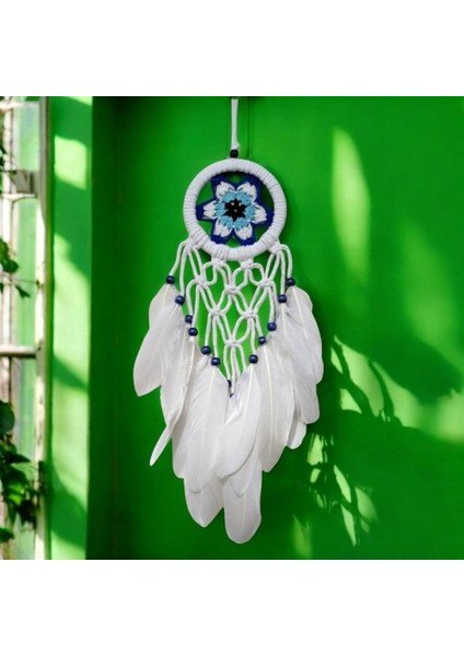 Yıldız Motifli Kuş Tüylü Makrome Duvar Süsü modelleri