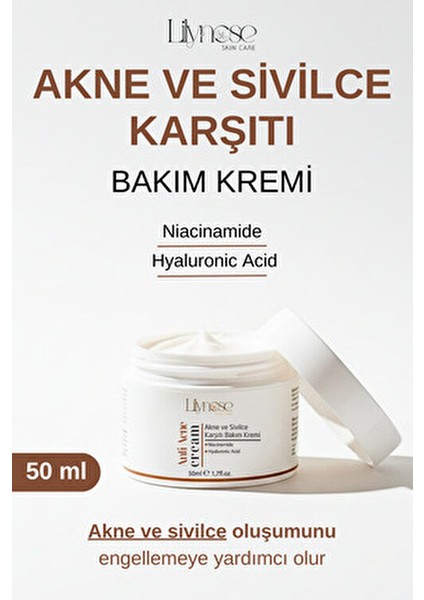 Sivılce Önleyici, Sivılce ve Akne Karşıtı, Leke Gidermeye Yardımcı Bakım Kremi 50ML