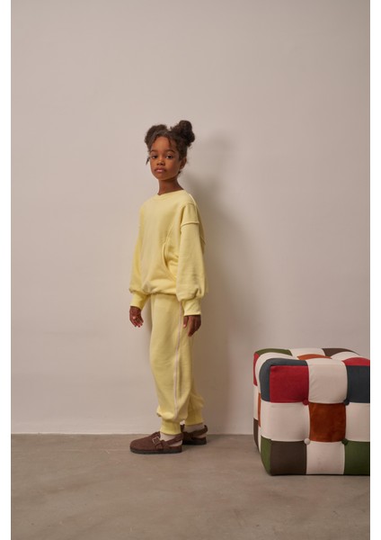 Sarı Hidden Pocket Unisex Eşofman Takım fırsatları