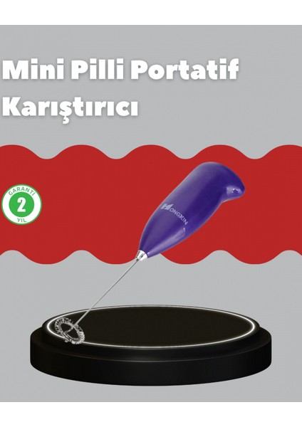 Frappe ve Cappuccino Maker – Taşınabilir Pilli Köpürtücü Mikser