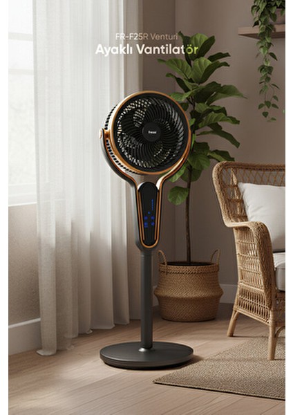Ayaklı Vantilatör 3 Kademe Hız Ayarlı Kumandalı FR-F25R Venturi