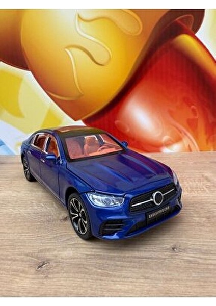 Mercedes C200 Model Araç Mercedes Metal Araba 23 cm Mavi Sesli Işıklı Kapılar Bagaj Kaput Açılır fiyatları