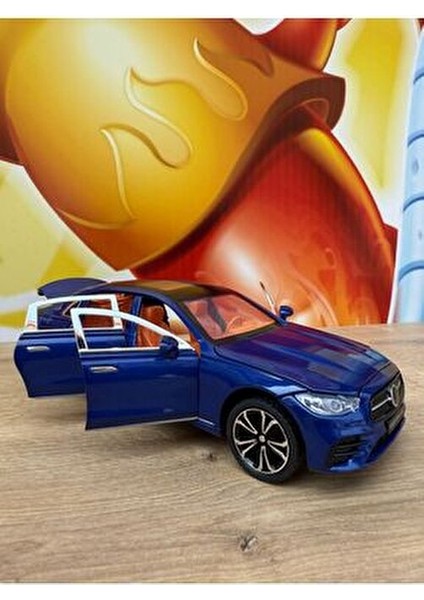 Mercedes C200 Model Araç Mercedes Metal Araba 23 cm Mavi Sesli Işıklı Kapılar Bagaj Kaput Açılır indirimleri