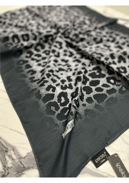 Ipekseli Leopar Desenli Organik Pamuk Şal - 12 fiyatları