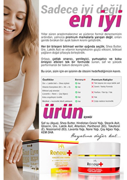 Ayak ve Topuk Çatlak, Ayak Koku, , Kaşınma Önleyici ve Yenileyici Bakım Kremi 100 ml fırsatları