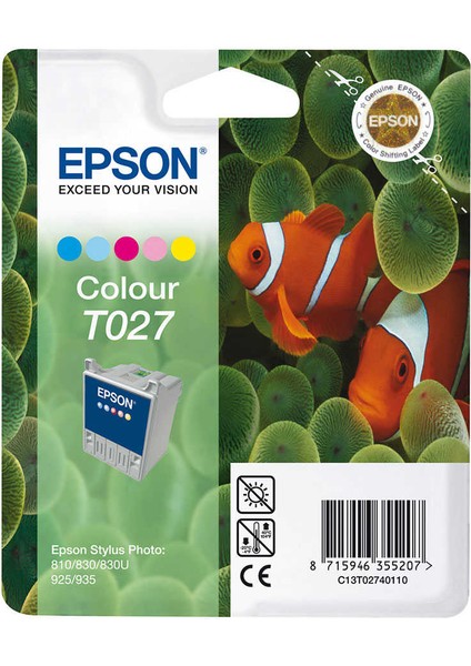 T027-C13T02740120 Renkli Orijinal Kartuş