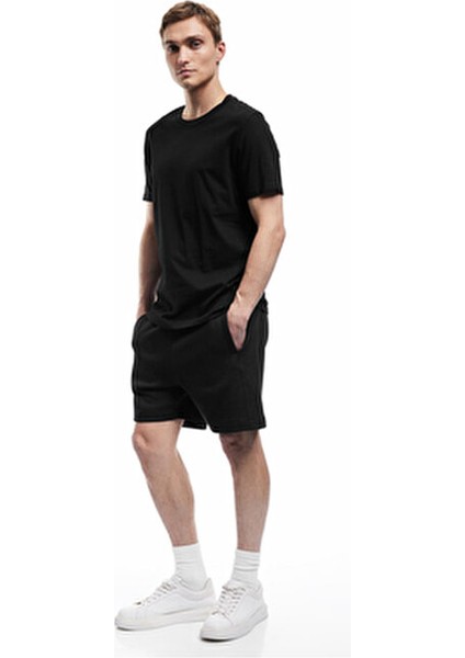 Pamuklu Kısa Kollu Bisiklet Yaka Slim Fit Erkek Basic Tişört fiyatları