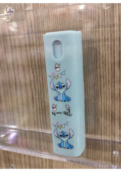 Stitch Figürlü Plastik Parfüm/kolonya Şişesi Mavi