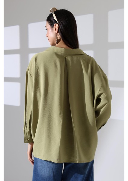 Tek Cep Modal Oversize Kadın Gömlek modelleri