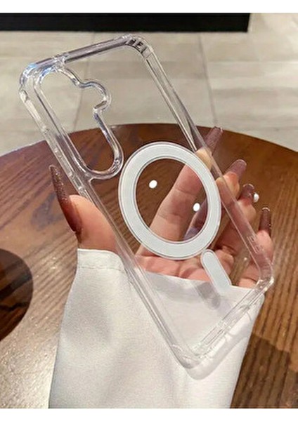 Samsung Galaxy S24 PLUS/S25 Plus Şeffaf Magsafe Kılıf Darbe Emici Silikon, Kamera Korumalı, Manyetik fırsatları