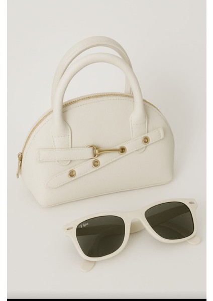 Kadın Küçük Boy El ve Omuz Çantası Beyaz