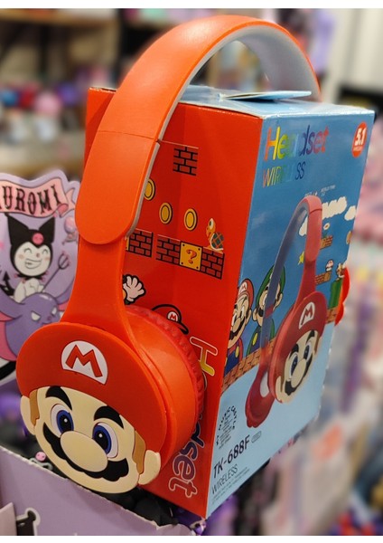 Kablosuz Kulaklık Super Mario Figürlü