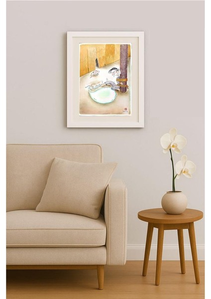 Harumi Imahase 43x30cm Orijinal Karikatür Tablo indirimleri