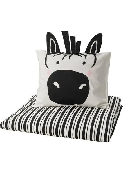 Natthager Çocuk Nevresim Takımı Siyah Beyaz 150 x 200/50 x 60 cm