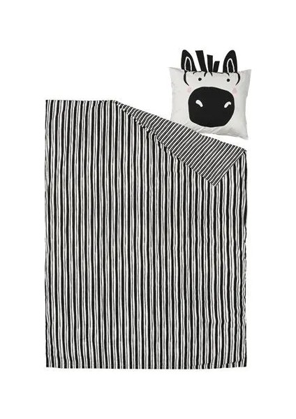 Natthager Çocuk Nevresim Takımı Siyah Beyaz 150 x 200/50 x 60 cm fiyatları
