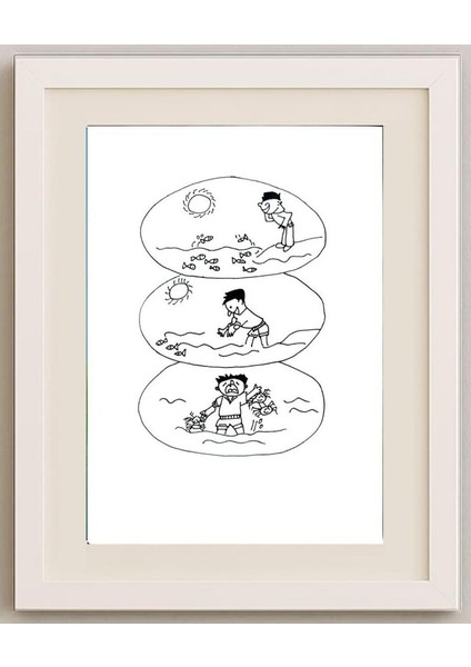 Wang Mingchuan 29X21CM Orijinal Karikatür Tablo fırsatları