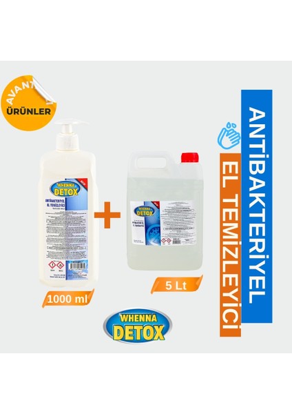 Antibakteriyel El Temizleyici 1000ML 1 Adet + 5 Lt. 1 Adet