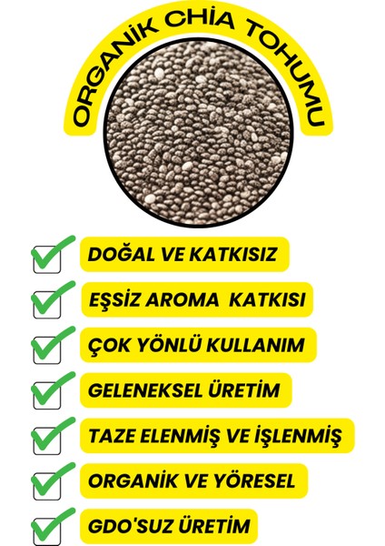 Chia Tohumu - ( Orijinal, Katkısız, Elenmiş ) 50GR fırsatları