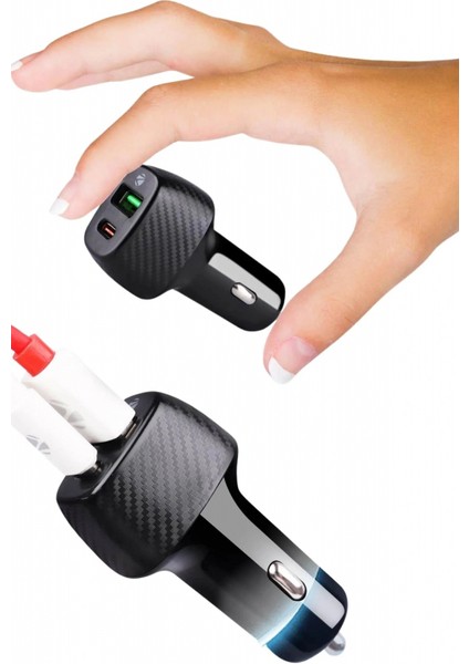 38W USB Type-C Girişli Oto Çakmaklık Araç Içi Hızlı Şarj Çakmaklık Şarj Aleti fırsatları