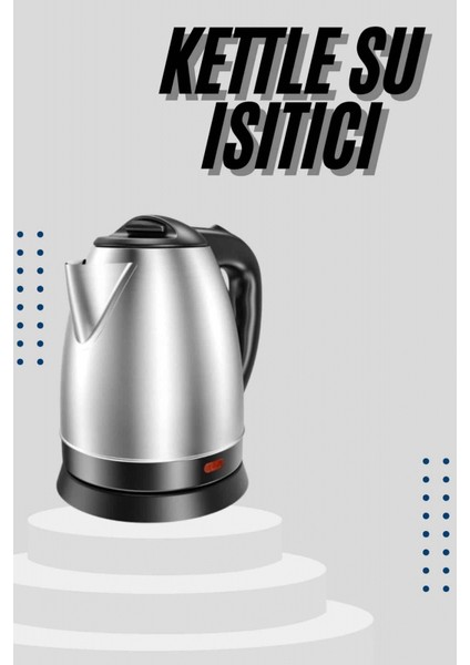 Kettle C F Tipi 220-240V Paslanmaz Çelik Elektrik Kablolu Otomatik Kapanma