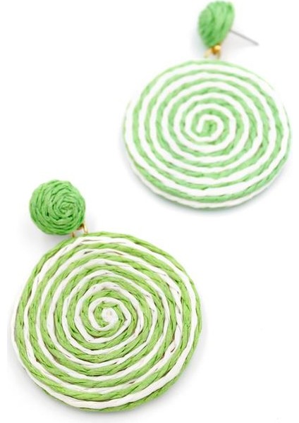 Kumaş Sarmal Küpe - Yeşil fiyatları