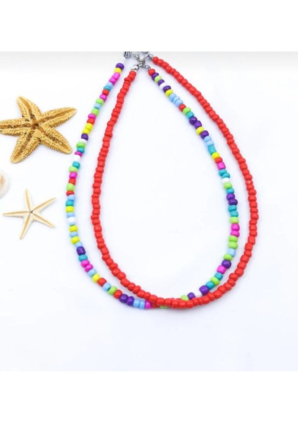 2'li Kum Boncuk Kolye