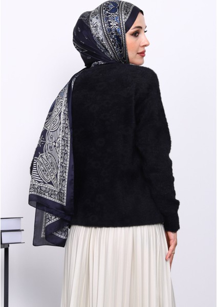 Siyah Bisiklet Yaka Angora Yumoş Triko Kazak fırsatları