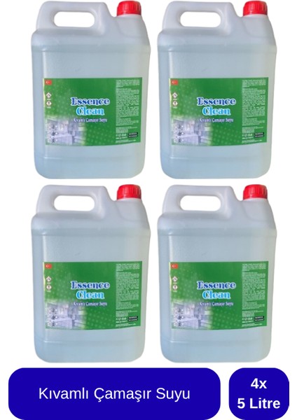 Kıvamlı Çamaşır Suyu 5 Litre x 4 Adet