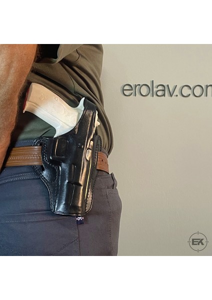 Browning Hp, Yavuz 14 ve Zig 14 Uyumlu Siyah Deri Tam Kelebek Silah Kılıfı