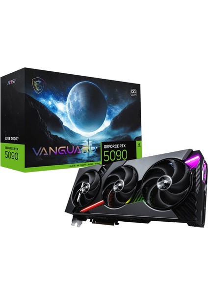 Msı Geforce Rtx 5090 32G Vanguard Oc 32GB Gddr7 512 Bit Dlss 4 Gaming (Oyuncu) Ekran Kartı