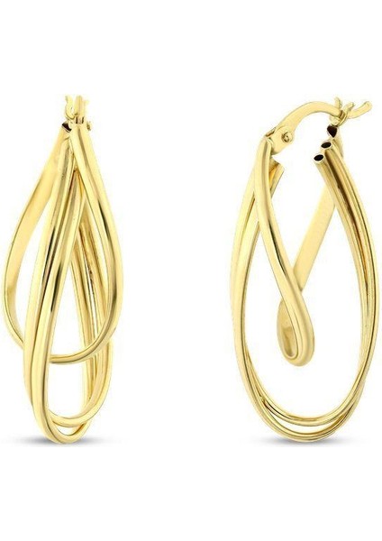 Altın Tasarım Küpe - 14K