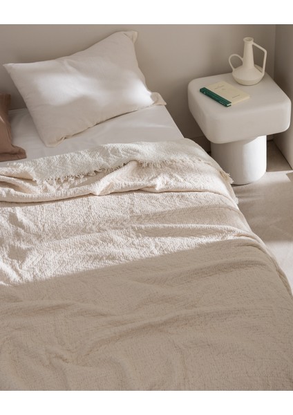 Bradley Çift Kişilik Pamuklu Yatak Örtüsü - Ekru modelleri