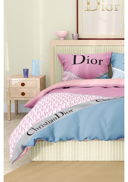 Nevresim Takımı Çift Kişilik Pamuklu Saten Kumaş 6 Parça 3D Dijital Baskı Duvet Cover Set Model No: fiyatları