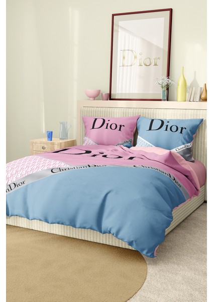 Nevresim Takımı Çift Kişilik Pamuklu Saten Kumaş 6 Parça 3D Dijital Baskı Duvet Cover Set Model No: indirimleri