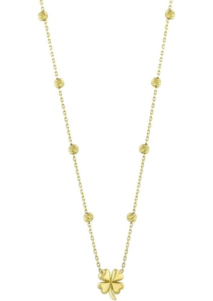 Yonca Figürlü Altın Kolye - 14K