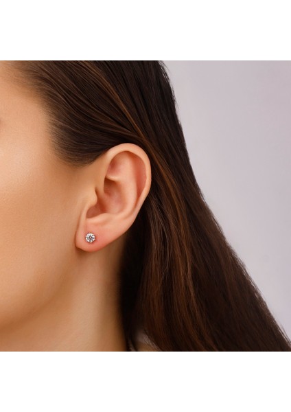 Altın Tektaş Küpe - 14K modelleri