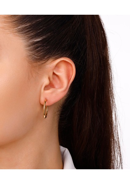 Altın Halka Küpe - 14K modelleri