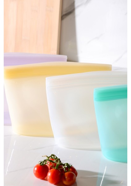 Lush Hava Sızdırmaz Kilitli Silikon Saklama Torbası 1000 ml | Sarı fırsatları
