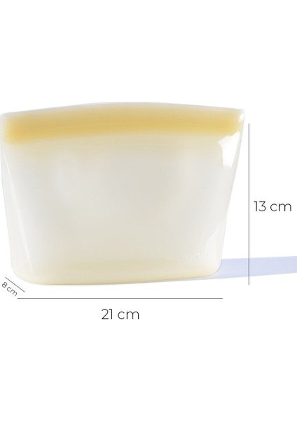 Lush Hava Sızdırmaz Kilitli Silikon Saklama Torbası 1000 ml | Sarı indirimleri